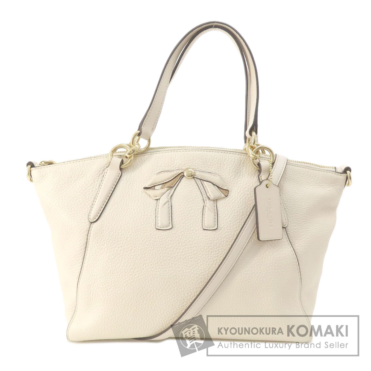 COACH コーチ F28969 リボン 2WAY ハンドバッグ レザー レディース