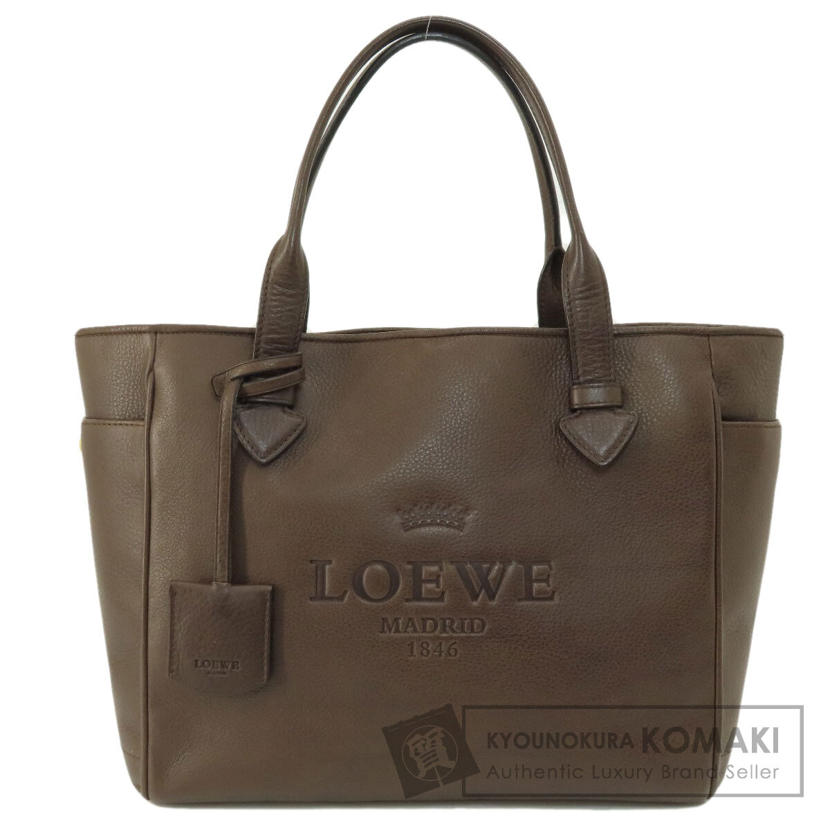 LOEWE ロゴ刻印レザーハンドバッグ LOEWE アナグラム刻印レザーハンドバッグ | Hedy