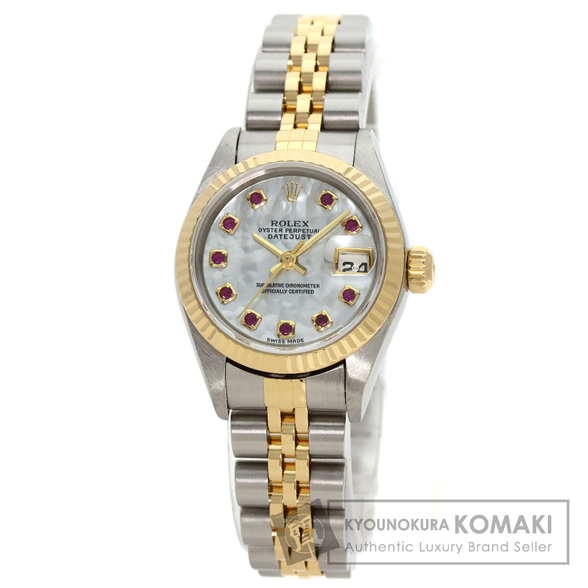 ROLEX ロレックス 79173NGR デイトジャスト 10P ルビー 腕時計