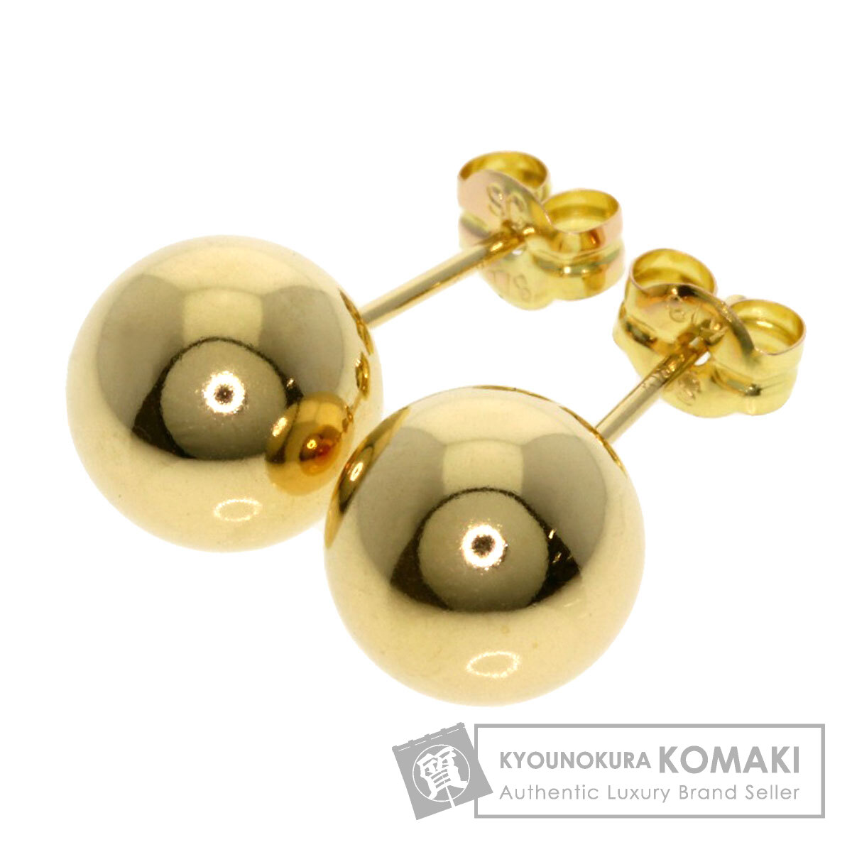 新品 正規品!!  ボール スタッド レディース 1g K18イエローゴールド ピアス アクセサリー