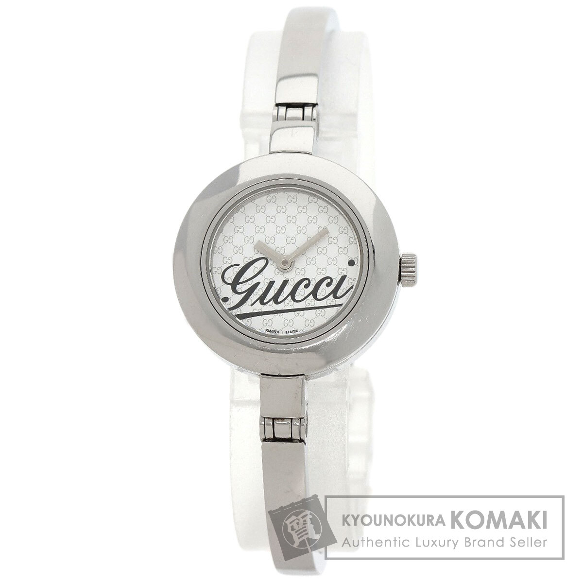 グッチ クオーツ 105 ラウンドフェイス 腕時計 SS レディース GUCCI グッチ 105 ラウンドフェイス 腕時計 ステンレススチール