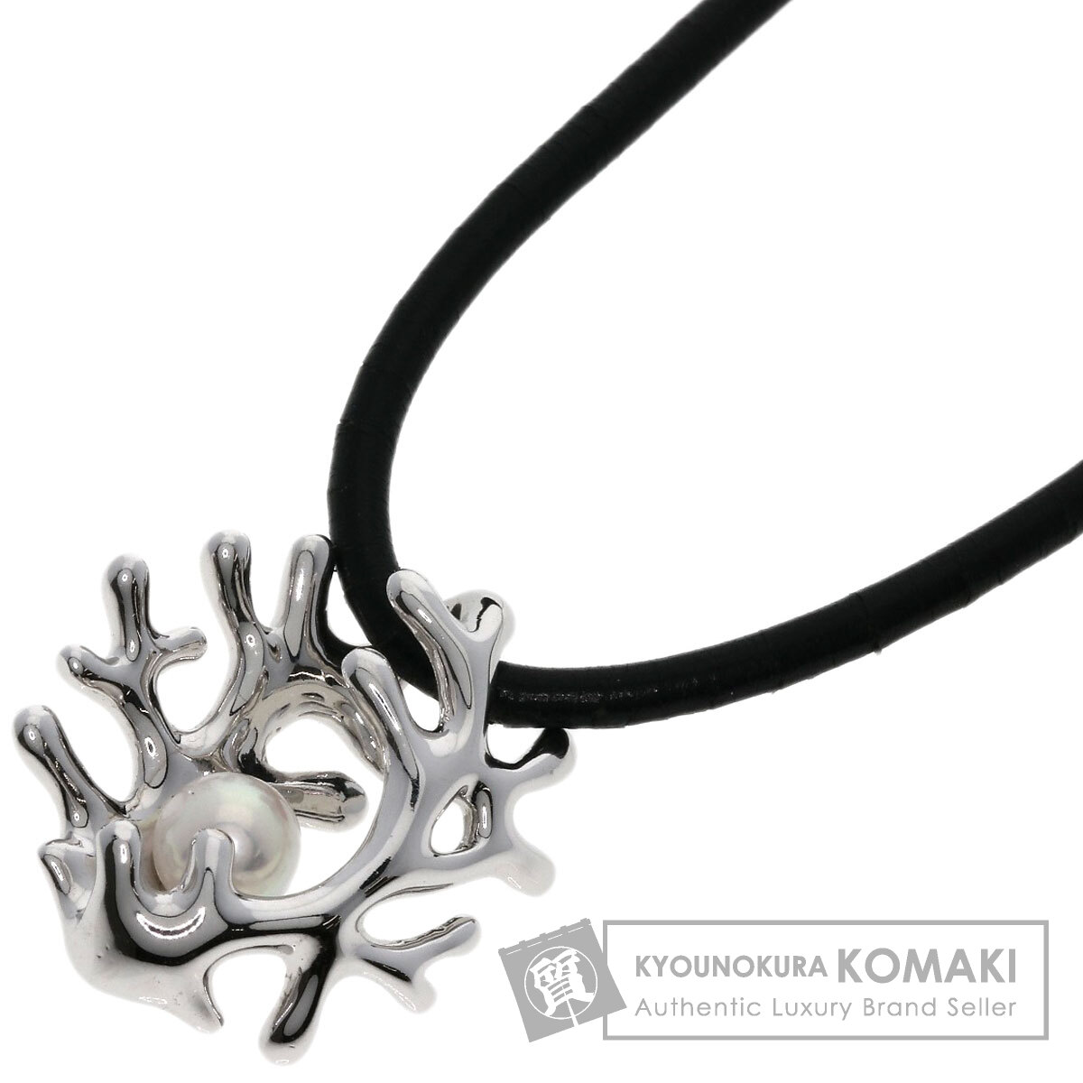 MIKIMOTO ミキモト 珊瑚 サンゴ モチーフ ネックレス K18