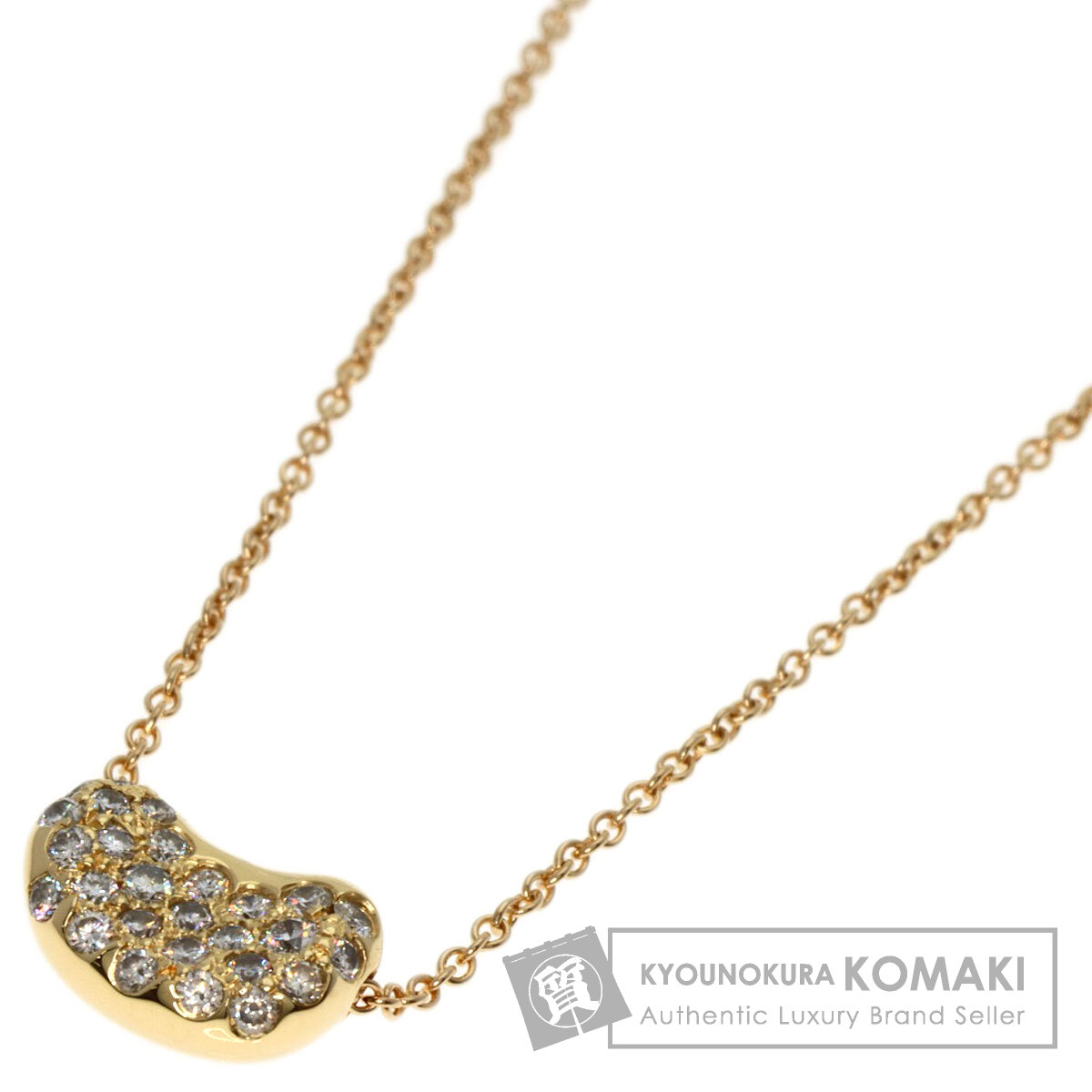 TIFFANY&Co. ティファニー ビーン ダイヤモンド ネックレス K18