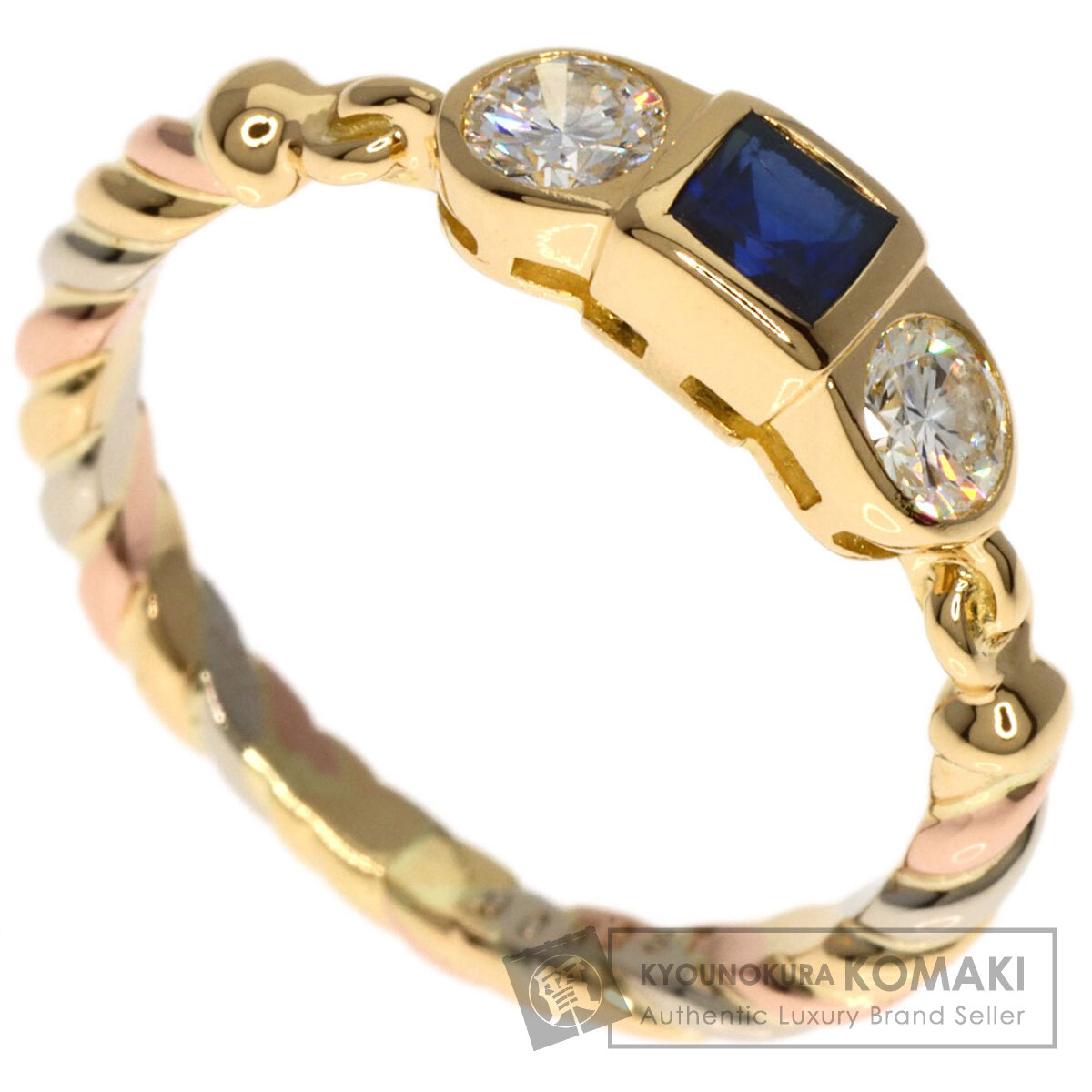 CARTIER カルティエ ツイスト サファイア ダイヤモンド リング