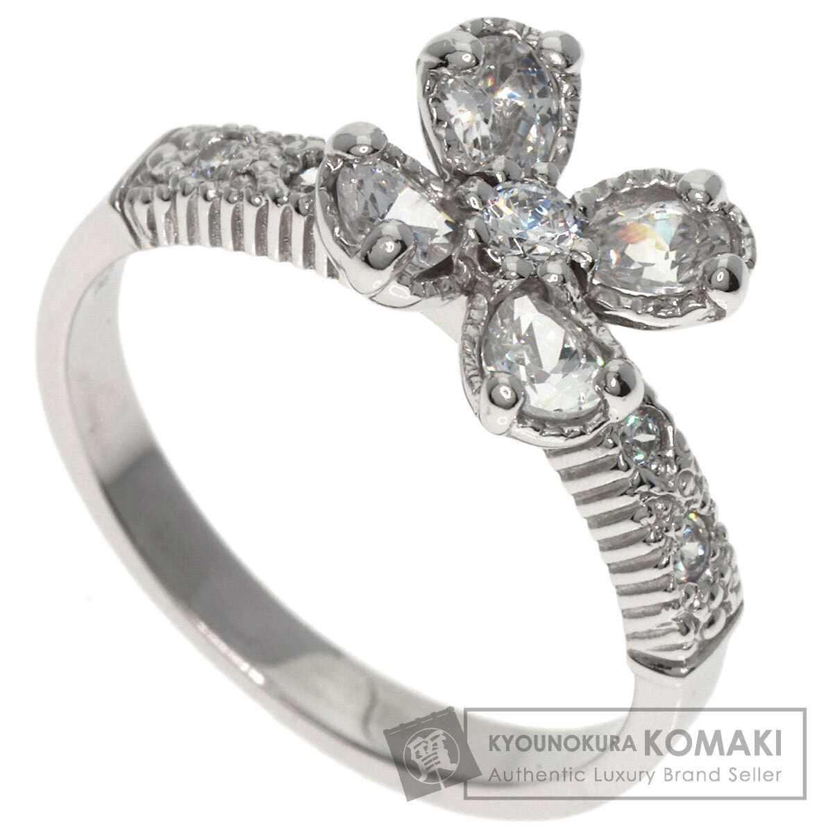 STARJEWELRYスタージュエリー♡K18 キュービックジルコニア STAR JEWELRY スタージュエリー フラワーモチーフ キュービック