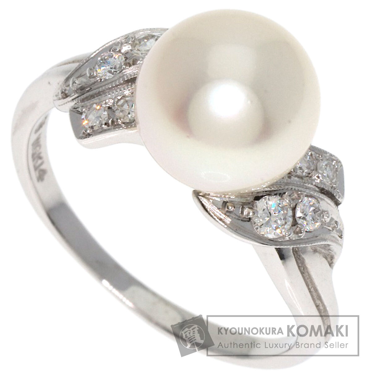 雪の豪奢 ミキモト MIKIMOTO パール K14 リング・指輪 ダイヤモンド 真珠 アクセサリー