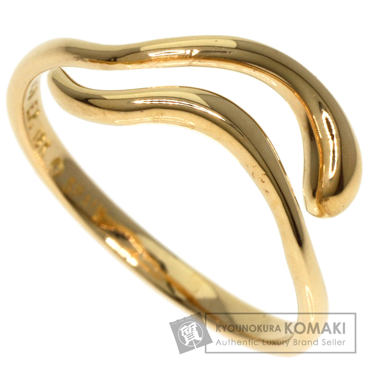 ティファニー　ゴールド　ウェーブ　リング　12号 TIFFANY&Co. ティファニー ウェーブ リング・指輪 K18イエロー