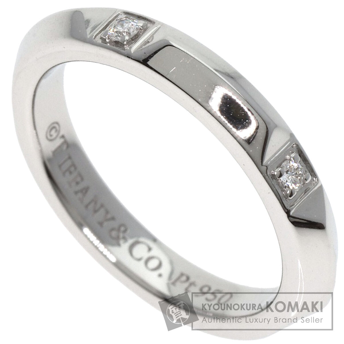 Tiffany True® band ring in platinum with diamonds, 2.5 mm