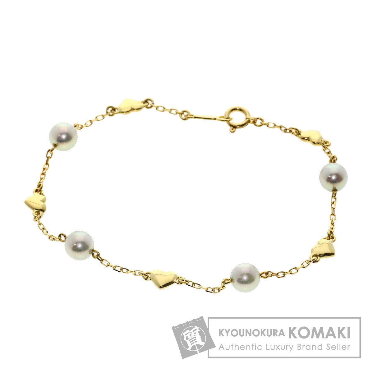 MIKIMOTO ミキモト ステーション パール 真珠 ブレスレット K18