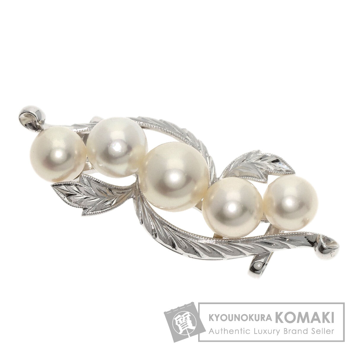 MIKIMOTO ミキモト　帯留め パール MIKIMOTO ミキモト パール 真珠 帯留め K14ホワイトゴールド