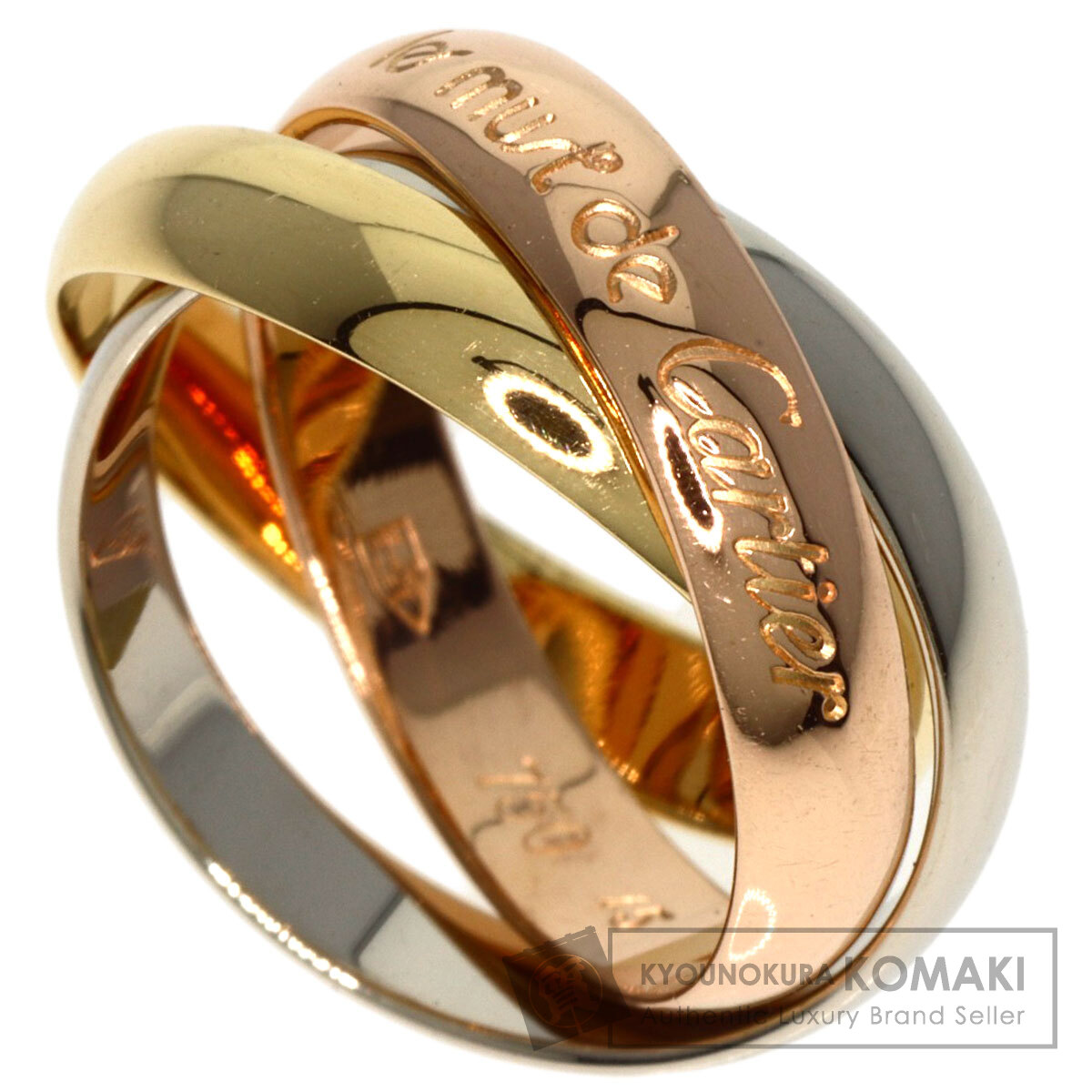 ミ*ー様 cartier カルティエ レディース トリニティリング カルティエトリニティリング 現行モデル #45 レディース リング