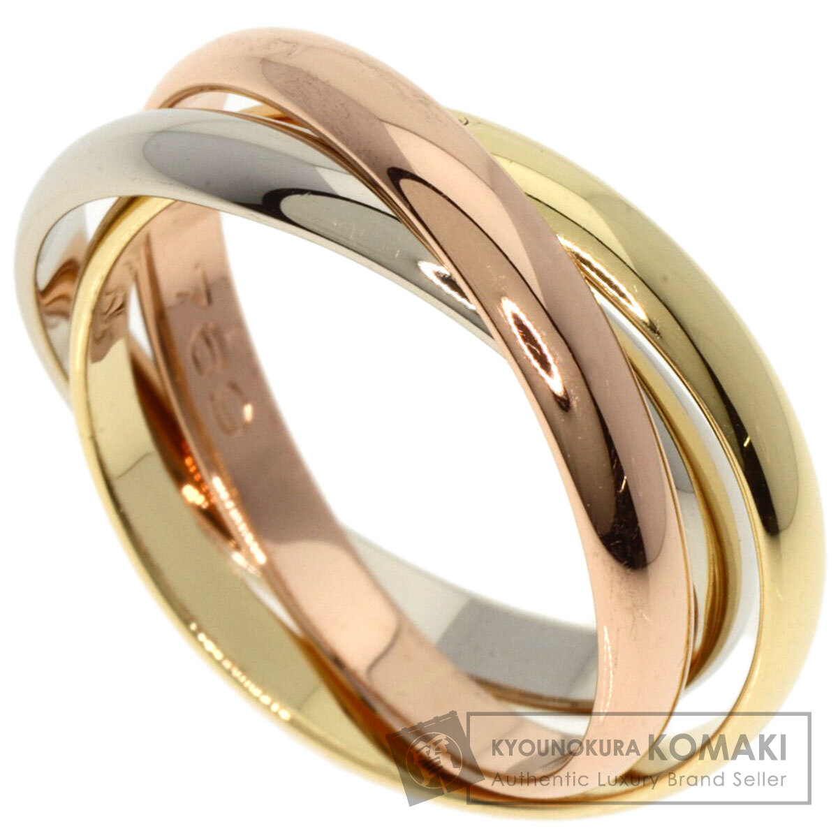 CARTIER カルティエ トリニティ SM #50 リング・指輪 K18イエロー