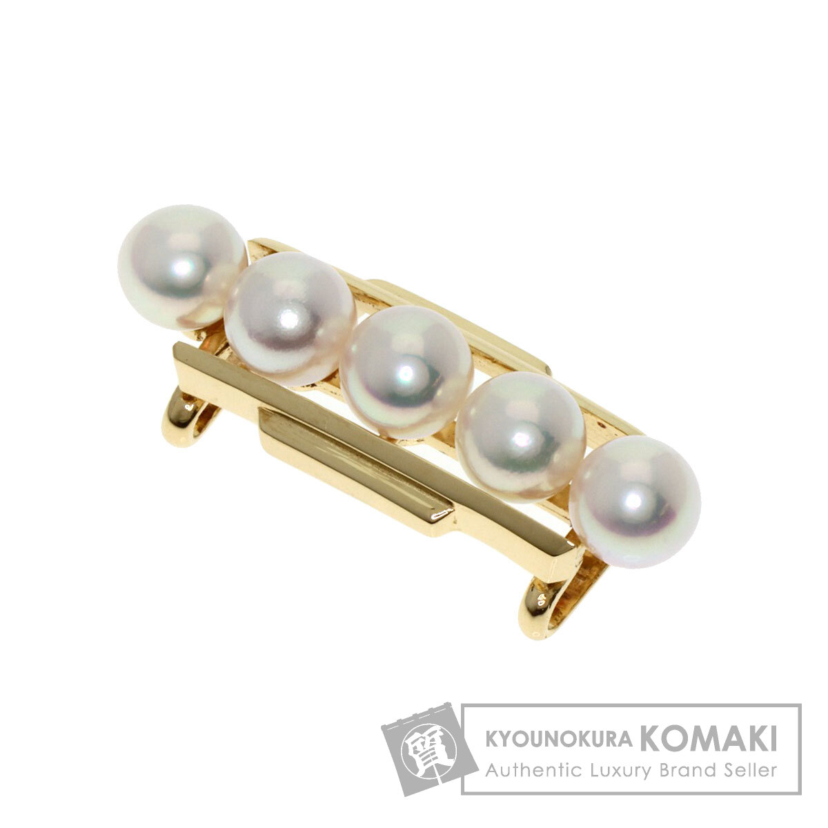 MIKIMOTO ミキモト アコヤパール 真珠 帯留め K14イエロー