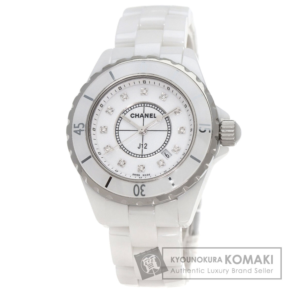 CHANEL シャネル H1628 J12 33mm ホワイト セラミック 12P