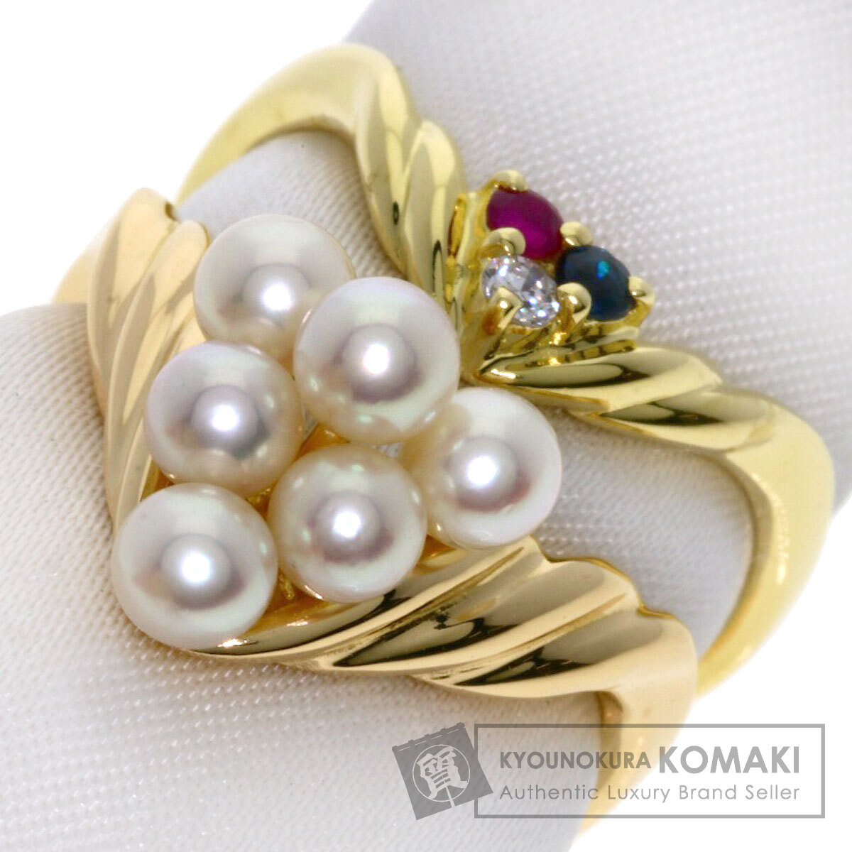 TASAKI タサキ 2セットリング パール 真珠 サファイア ルビー