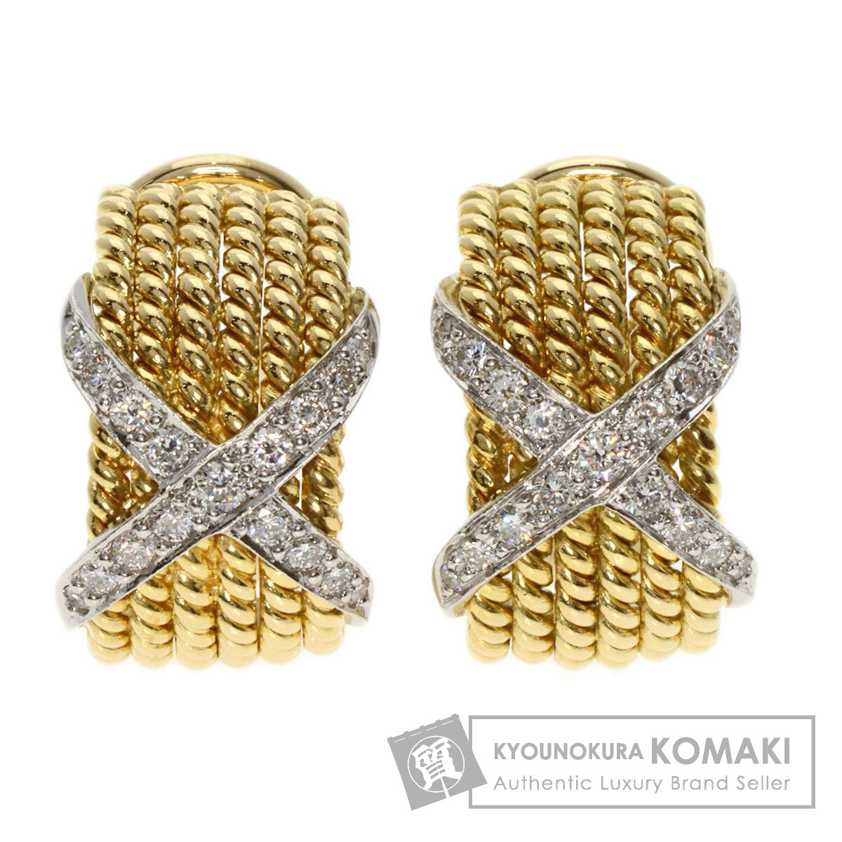 TIFFANY&CO. イヤリング　グルーヴド　ストライプ　18金　#A-66 TIFFANY&CO. イヤリンググルーヴドストライプ18金#A-66