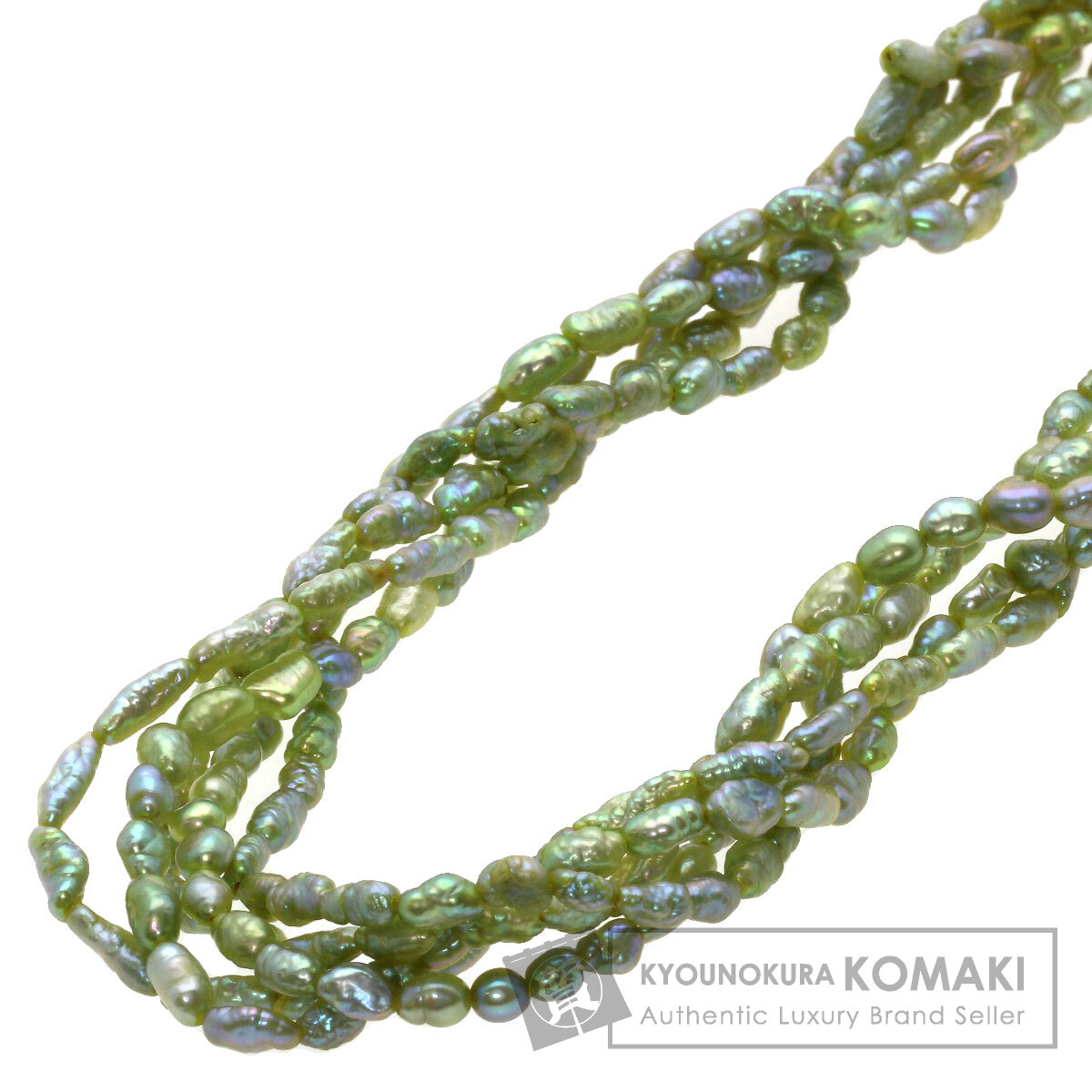 淡水パール 真珠 5連 ネックレス シルバー 30.1g レディース