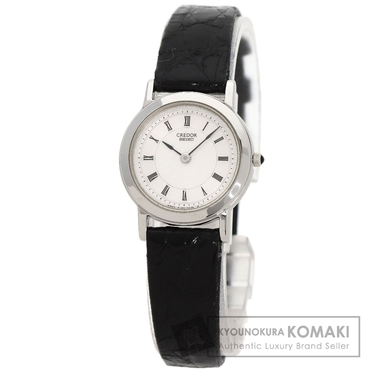 SEIKO セイコー 4J80-0A10 クレドール 腕時計 プラチナPT950/革