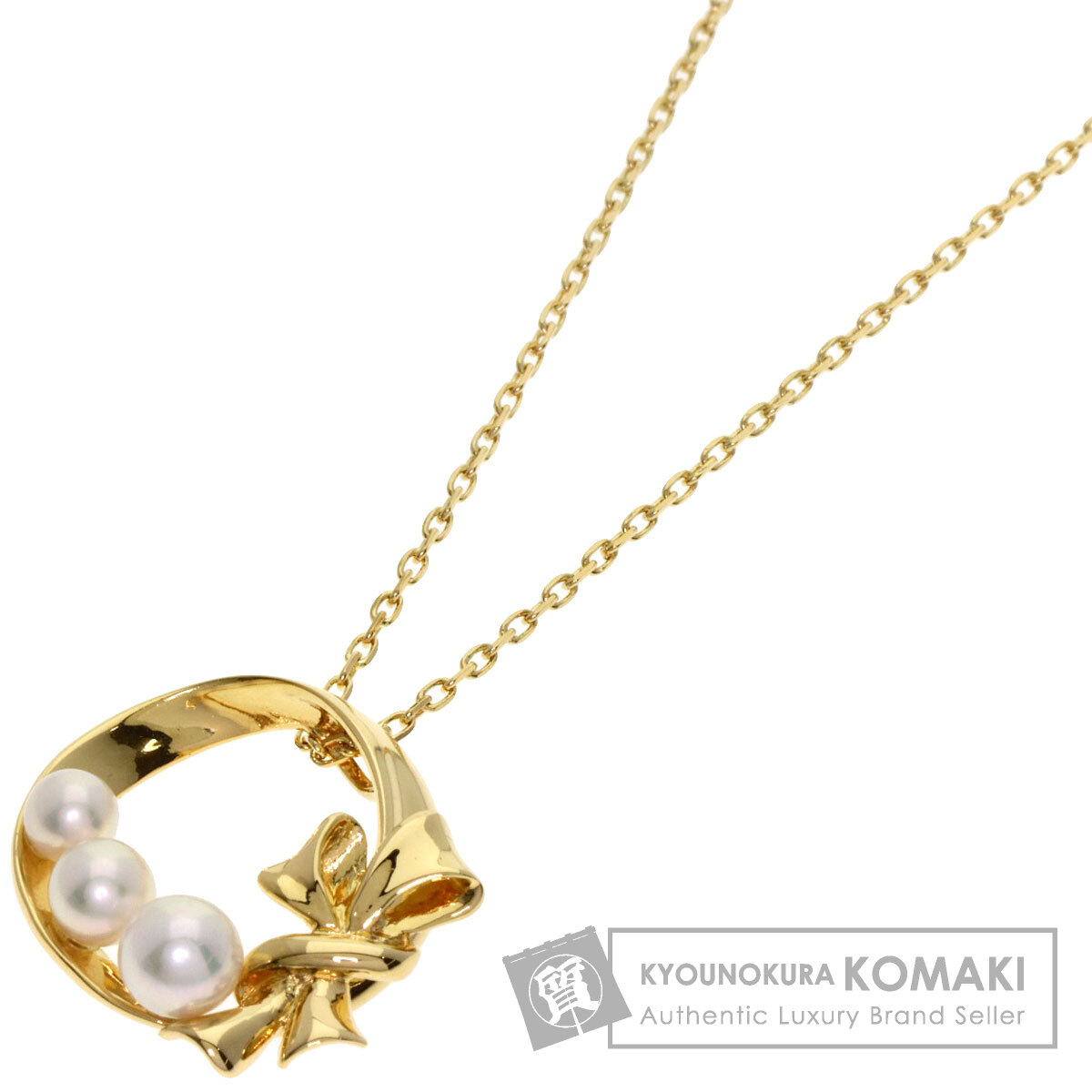 【未使用品】MIKIMOTO　リボンモチーフ　パールペンダントトップ　箱付き SummerSALE開催! 7/11～7/15 10時迄!】MIKIMOTO ミキモト リボン