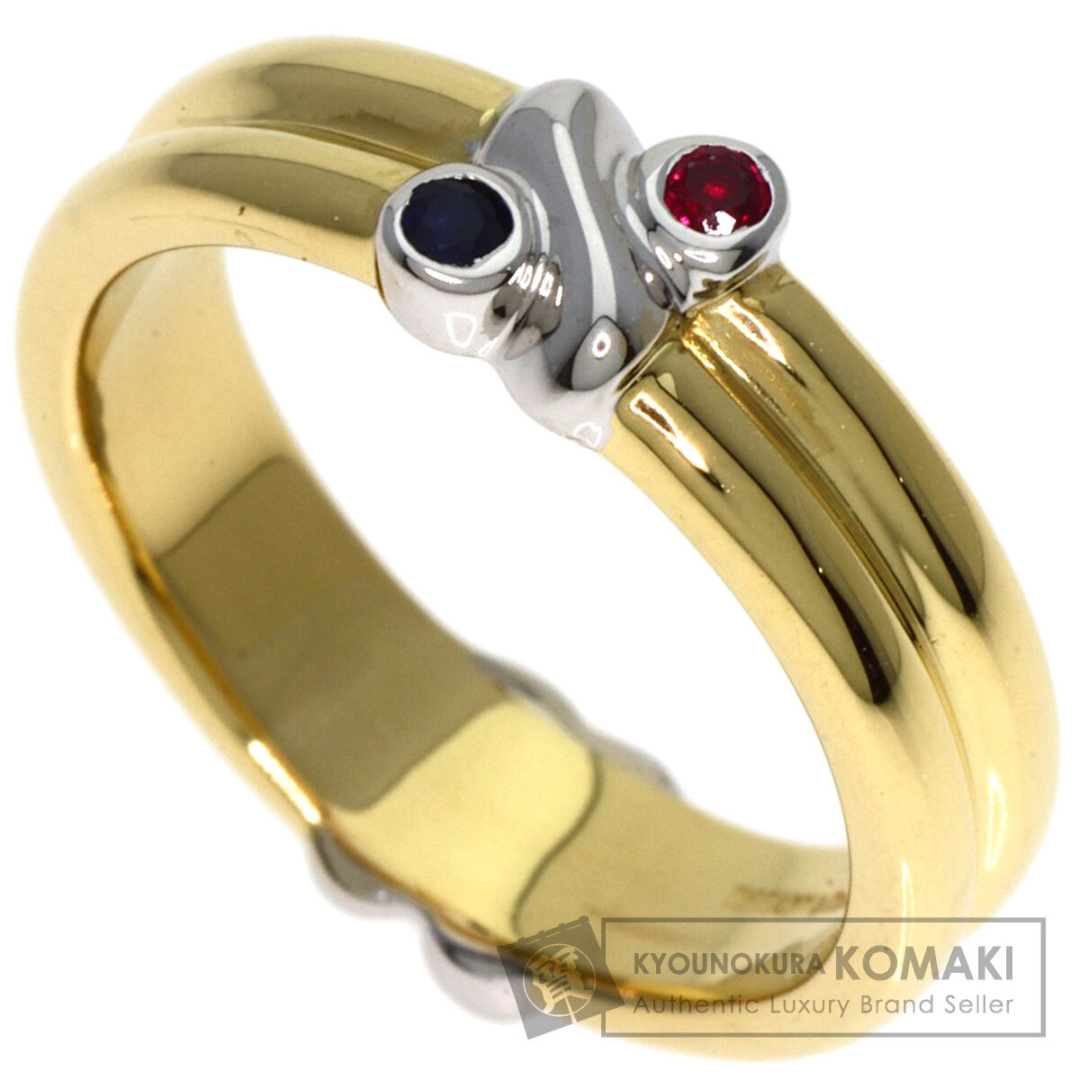 ティファニー　シグネチャーリング　ルビー　サファイア TIFFANY&Co. ティファニー シグネチャー サファイア ルビー リング