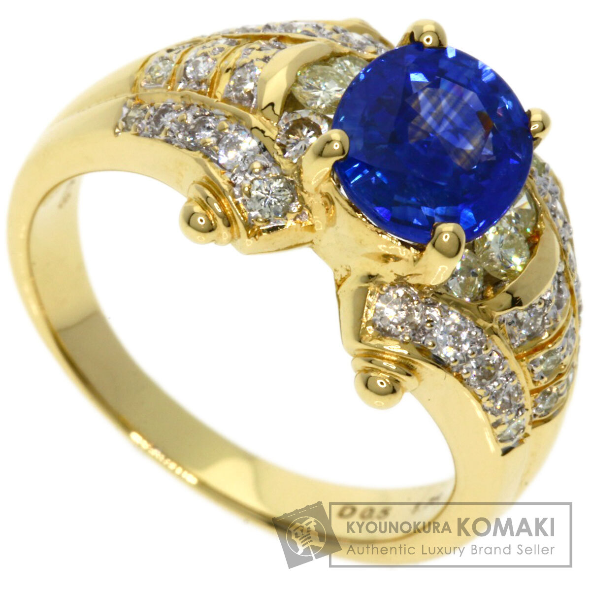 1.75ct ブルーサファイア ダイヤモンド リング・指輪 K18