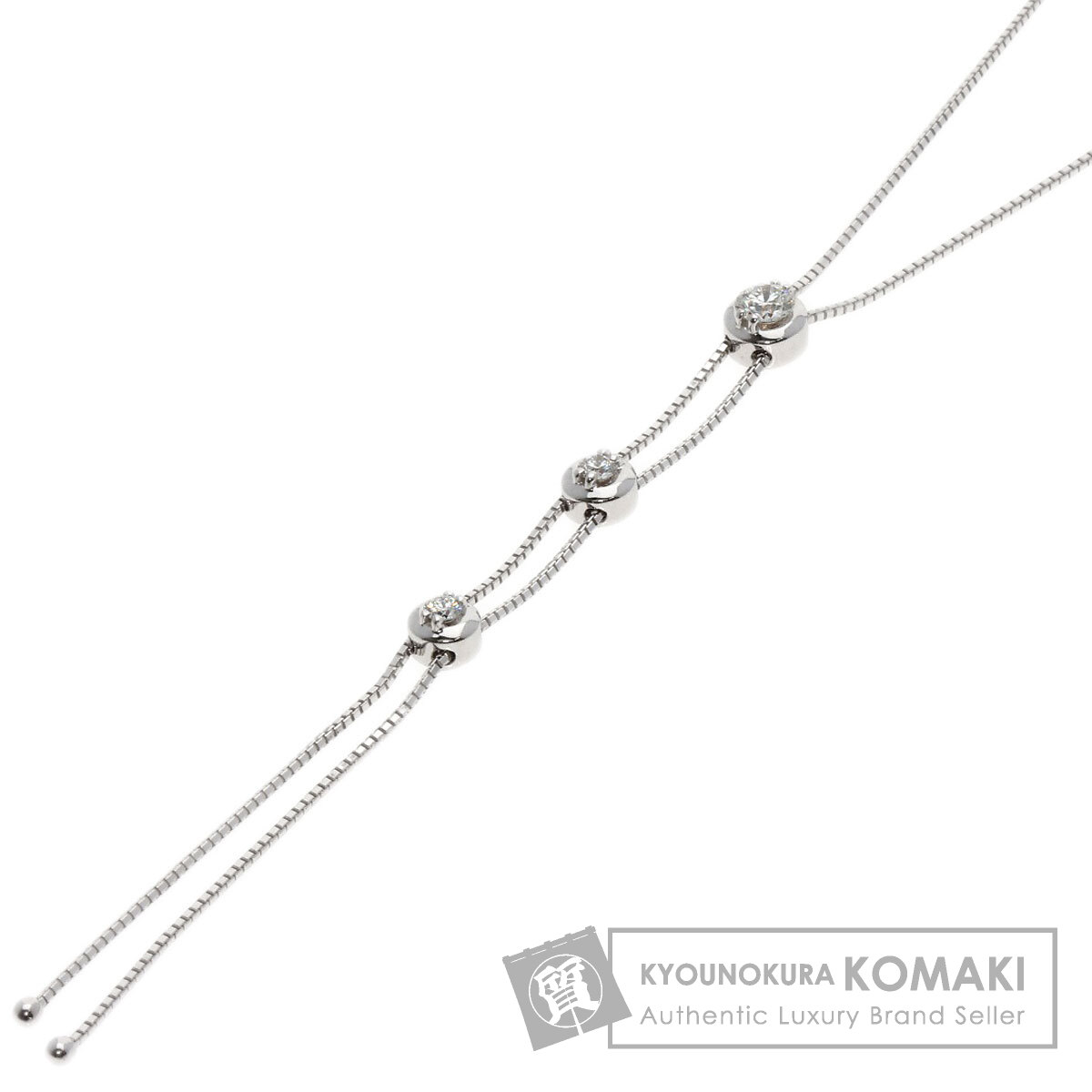 TASAKI タサキ ネックレス K18YG - 4811025M0013 TASAKI タサキ 3P ダイヤモンド ネックレス K18ホワイトゴールド