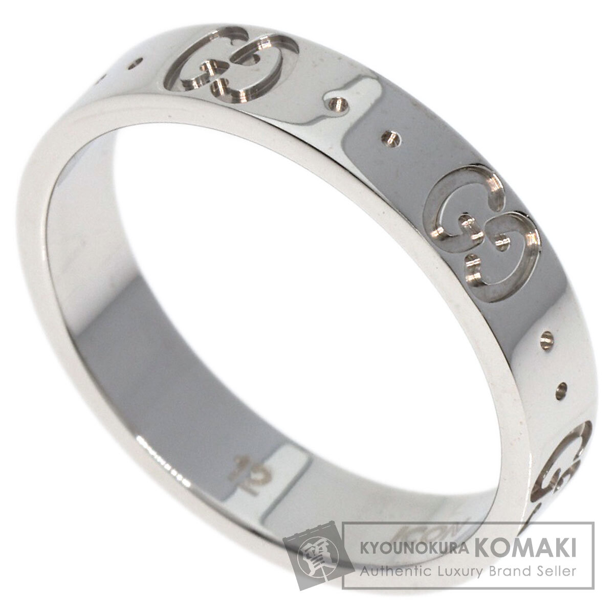 GUCCI グッチ アイコンリング #12 リング・指輪 K18ホワイトゴールド