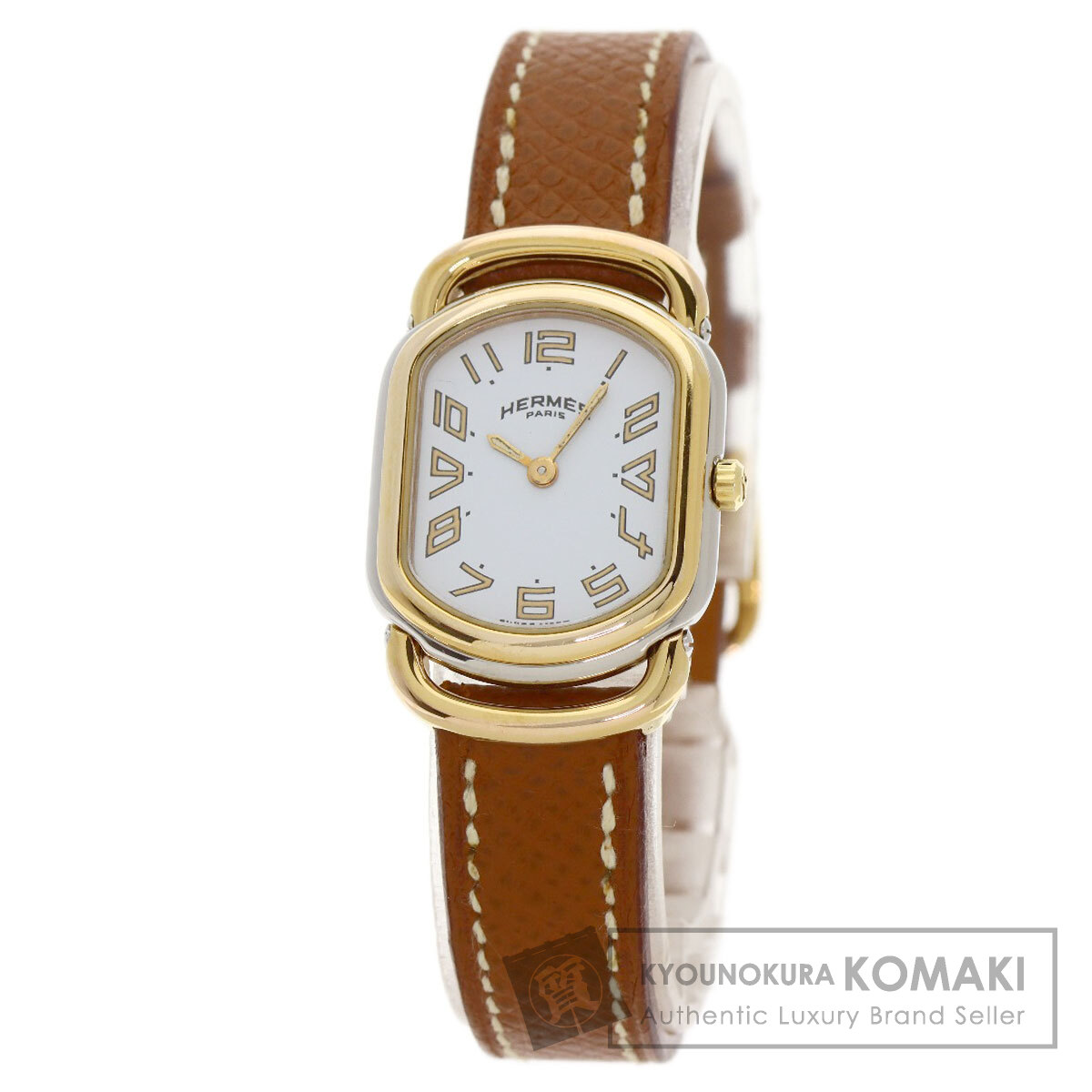 HERMES エルメス ラリー 腕時計 ステンレススチール/革