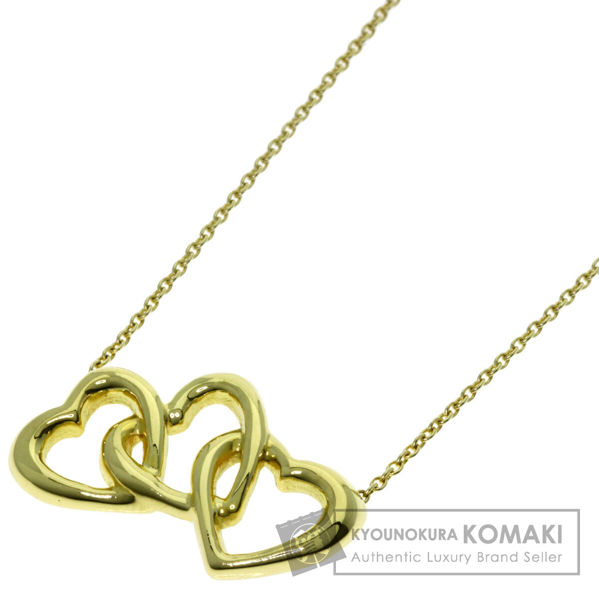 ☆Tiffany & Co.☆ ゴールドハートネックレス 45cm TIFFANY&Co. ティファニー リーフハート ネックレス 18金 K18