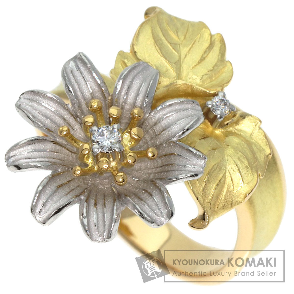 yucchi　石川 暢子 K18/PT900 リング 石川暢子】 Pt900/K18ダイヤモンドリング (NO.128429-B) – JEX宝石