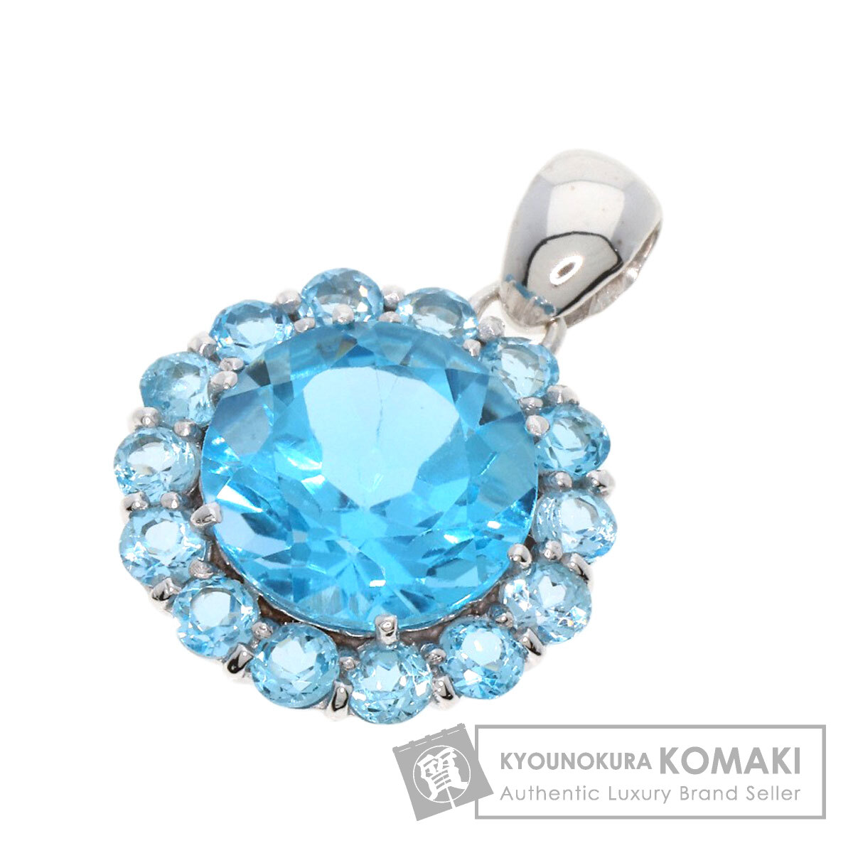【在庫処分大特価!!】 4.5ct 4g K18ホワイトゴールド ペンダントトップ トパーズ アクセサリー