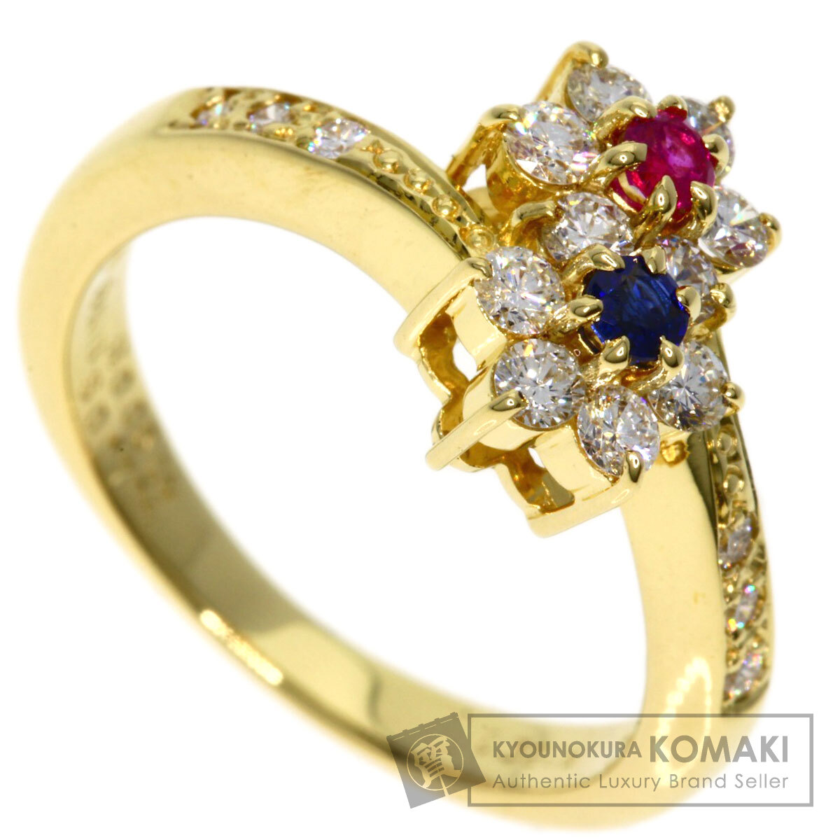 美品 ミキモト K18 ルビー計0.38ct ダイヤ計0.16 リング 指輪 MIKIMOTO ミキモト ルビー ダイヤモンド リング 0.26ct 0.07ct