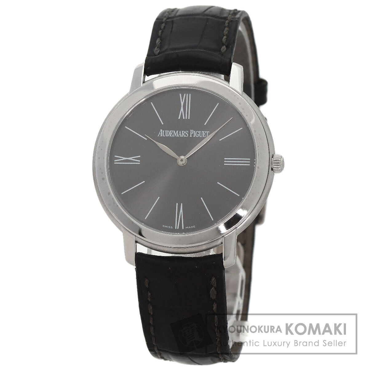 AP オーデマピゲ 純正 クロコベルト(黒) メンズ ジュールオーデマ用 25859BC.OO.D028CR.01 ブルー AUDEMARS PIGUET（オーデマピゲ