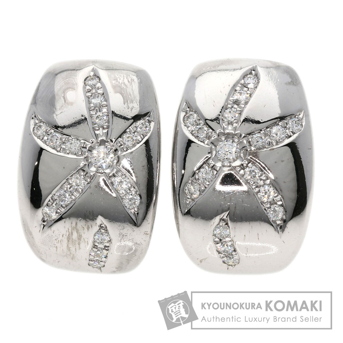 TASAKI/タサキ スタッド 花/フラワー ダイヤモンド 計0.04×2ct