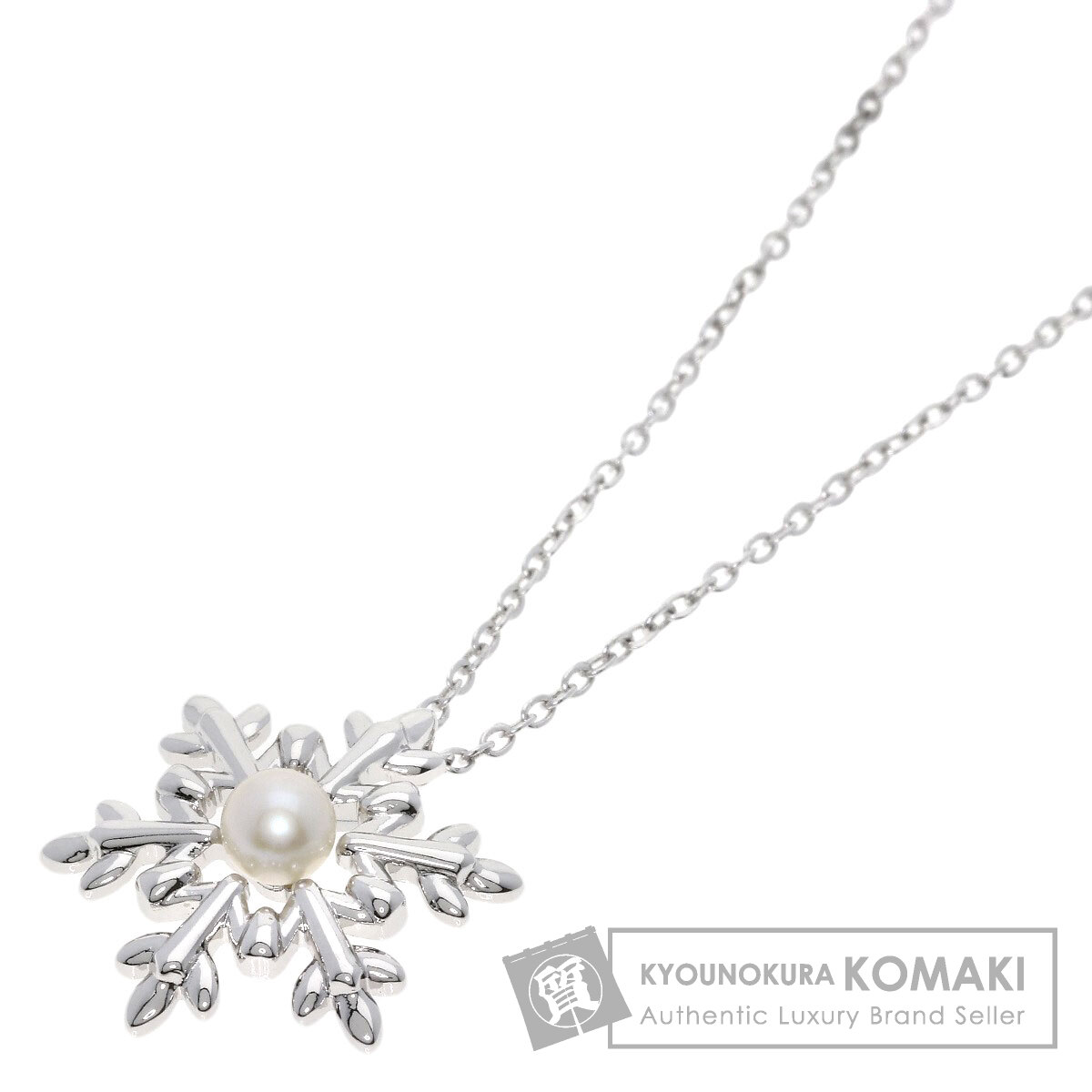 MIKIMOTO 雪の結晶 ネックレス(ペンダント) ミキモト 雪の結晶ネックレス ペンダント 2点セット