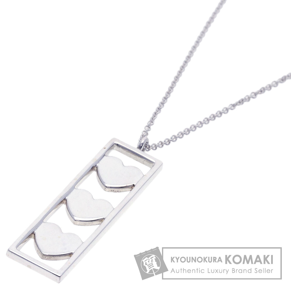 美品✨ティファニー トリプルハートプレート ネックレス 925 ペンダント TIFFANY&Co. ティファニー ネックレス トリプルハート プレート