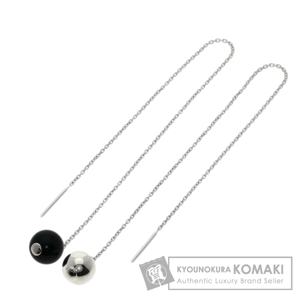 Georg Jensen ジョージジェンセン ドロップ オニキス ピアス シルバー