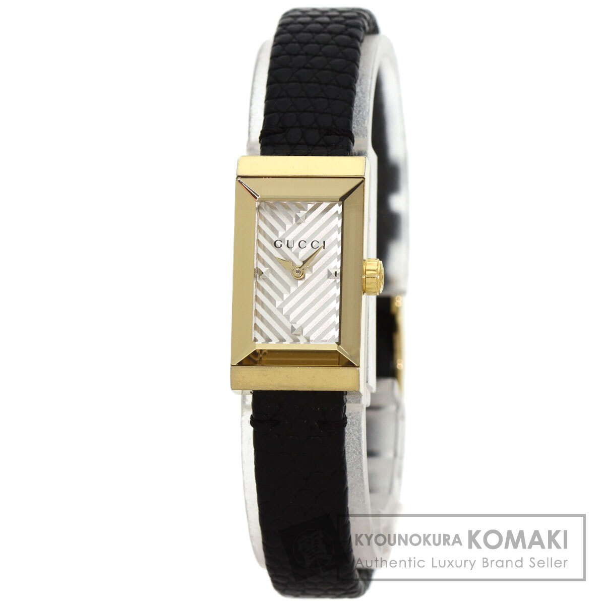 GUCCI 長方形ケース レザー時計 YA147507 Gフレーム レディース GUCCI 長方形ケース レザー時計 YA147507 Gフレーム レディース