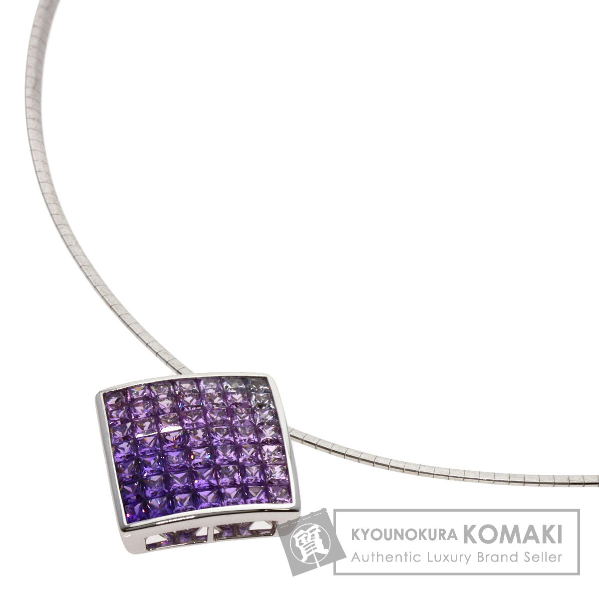 ジュネ Jeunet K18WG カラーサファイア グラデーション ネックレス Jeunet ジュネ サファイア グラデーション ネックレス K18ホワイト