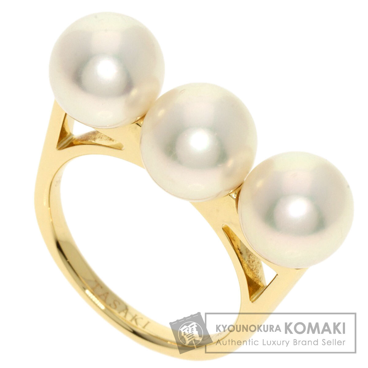 美品 タサキ TASAKI 750 バランス エラ リング 約12号 あこや真珠 美品 タサキ TASAKI レディース 750 バランス エラ リング 約12号