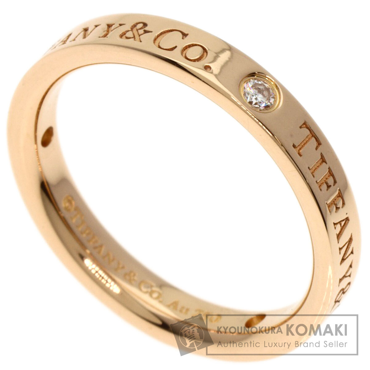 ティファニー フラットバンドリング 3Pダイヤモンド 約#7号 k18PG TIFFANY&Co. ティファニー フラット バンドリング 3P