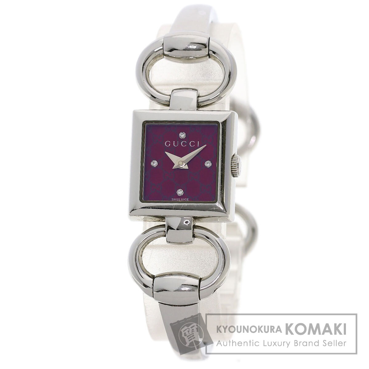 GUCCI グッチ 120 トルナヴォーニ 4P ダイヤモンド 腕時計 ステンレス