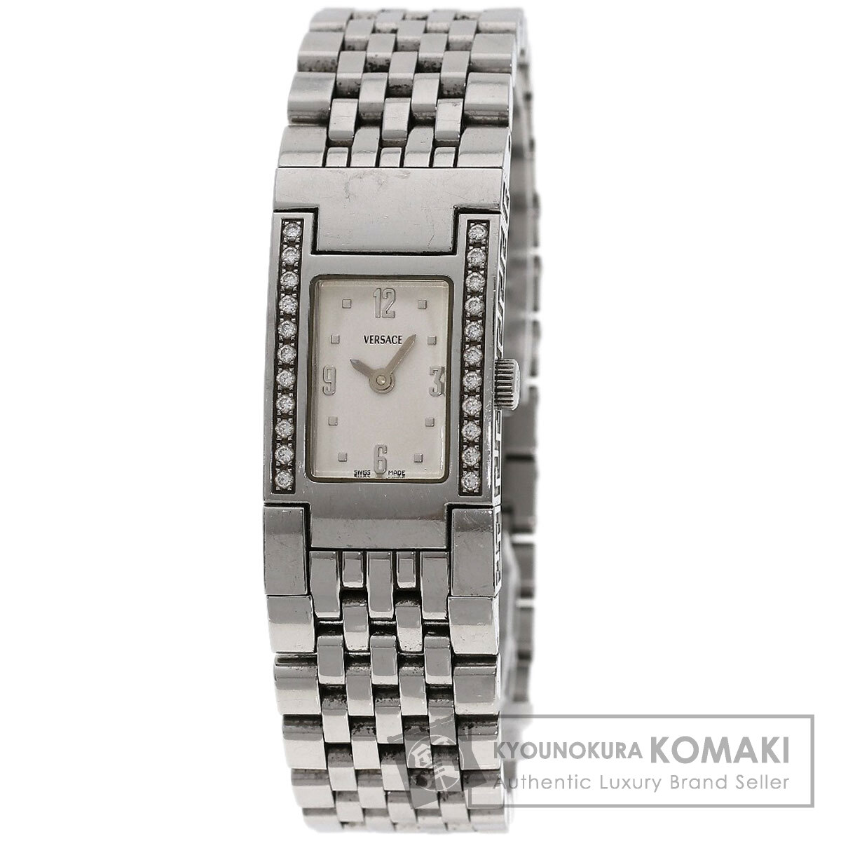 VERSACE ヴェルサーチ ASQ99 スクエア ダイヤモンド 腕時計