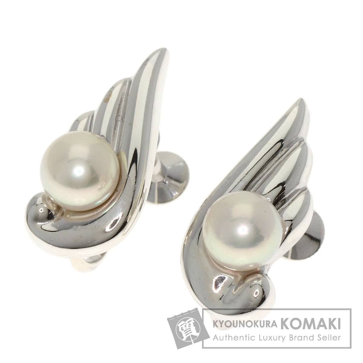 MIKIMOTO ミキモト パール 真珠 イヤリング シルバー レディース [中古  