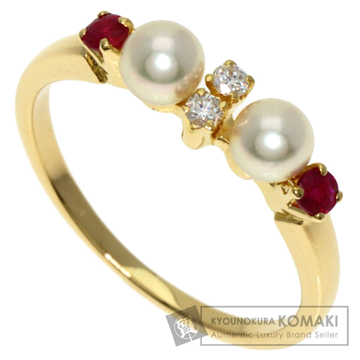 MIKIMOTO ミキモト パール 真珠 ルビー ダイヤモンド リング