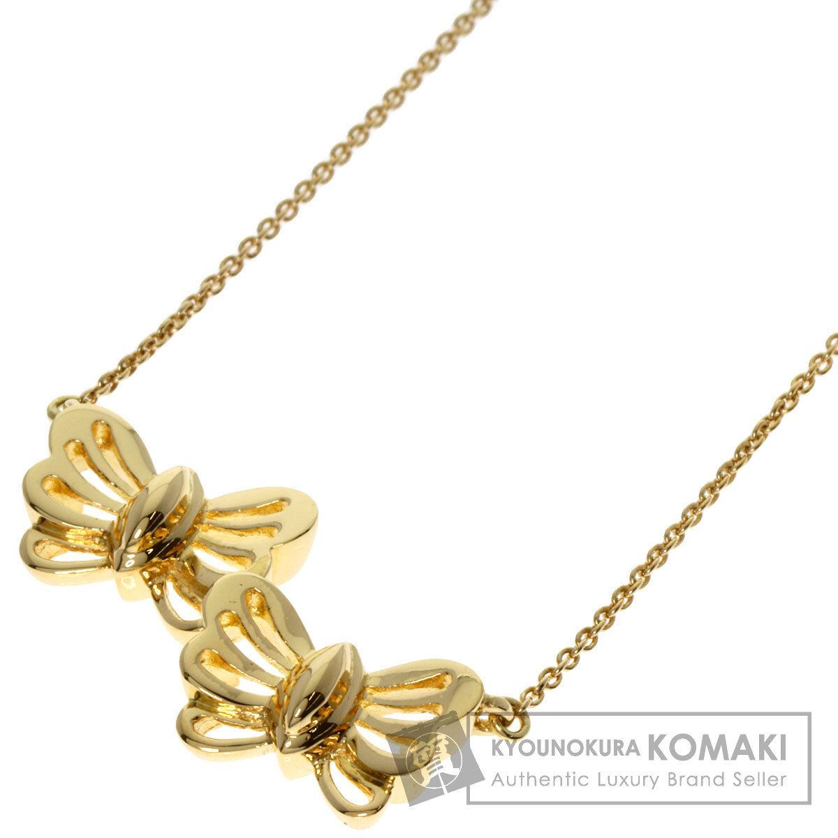 TIFFANY&Co. ティファニー バタフライ ネックレス K18イエロー