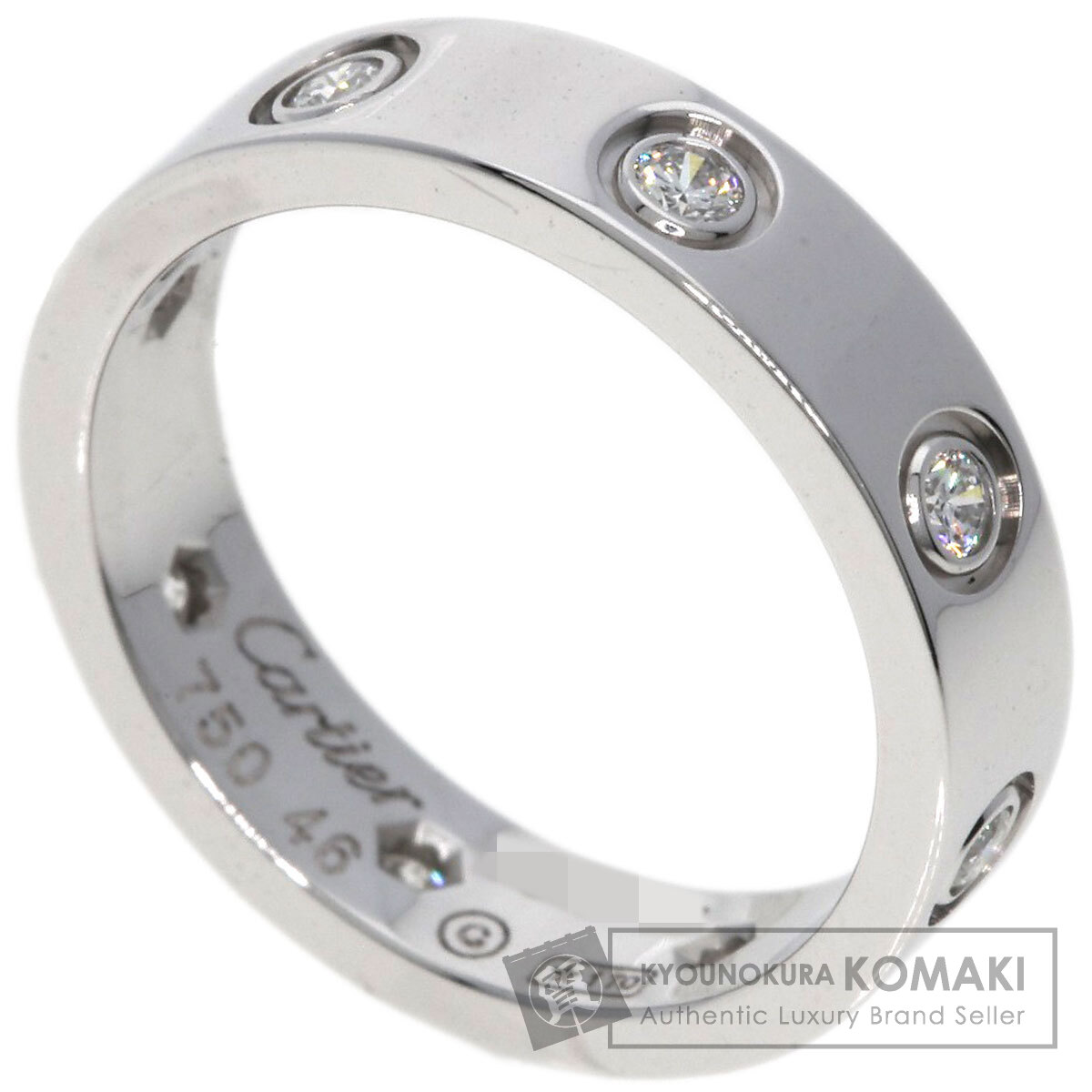CARTIER カルティエ ミニ ラブリング 1P ダイヤ #46 K18 ピンク