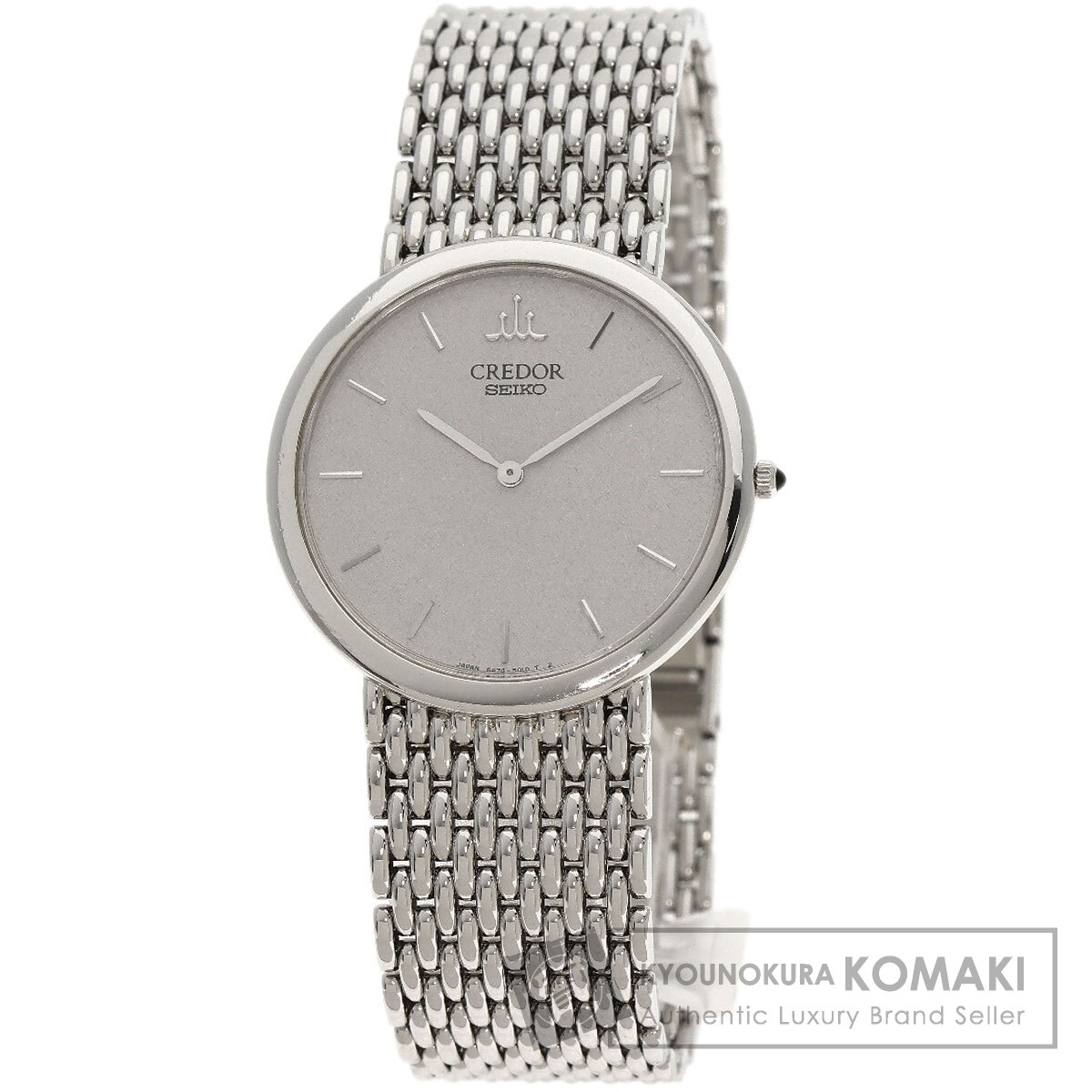 ベルクシュレ SEIKO セイコー 5A74-2020 クレドール ラウンドフェイス 腕時計