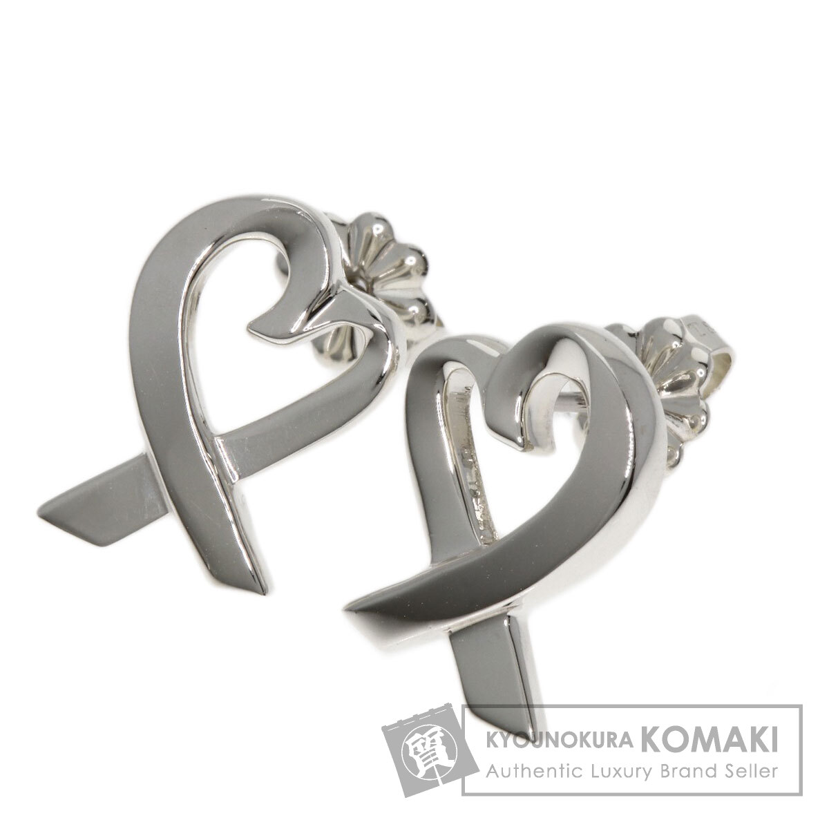 美品 TIFFANY ティファニー ラビングハート シルバーピアス TIFFANY&Co. ティファニー ラビングハート ピアス シルバー