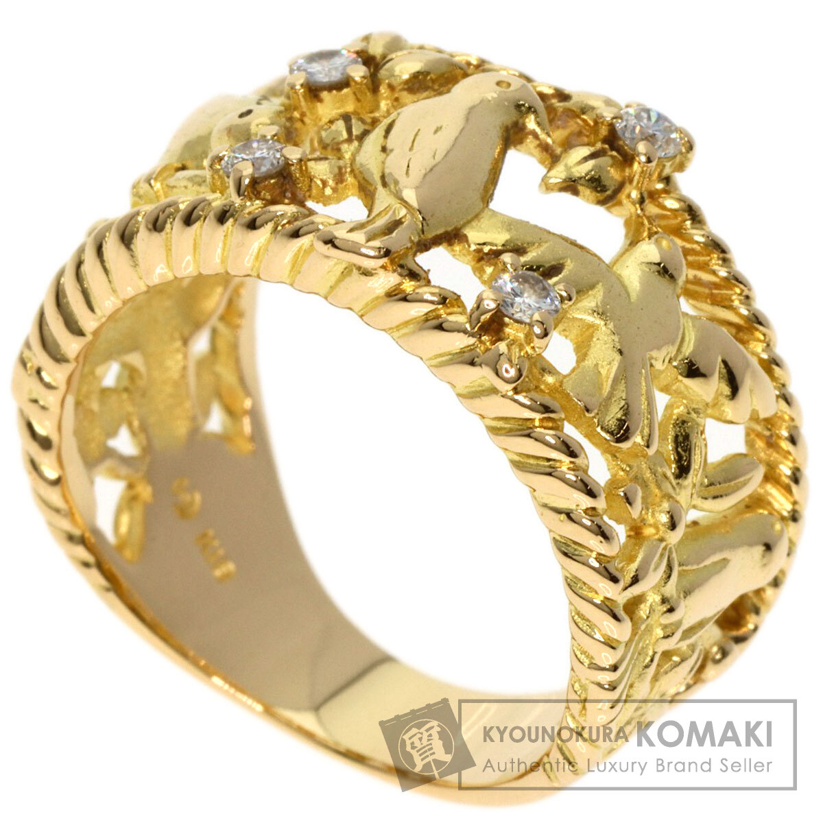 TASAKI タサキ 小鳥モチーフ ダイヤモンド リング・指輪 K18